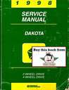 1998 Dodge Dakota Factory Service Shop Repair Manual