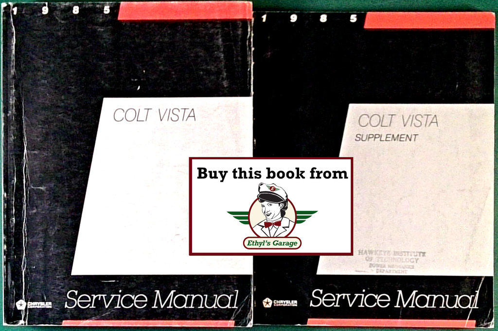 1985 Dodge/Plymouth Colt Vista Factory Shop Repair Service & 4WD Supplement Manuals Set
