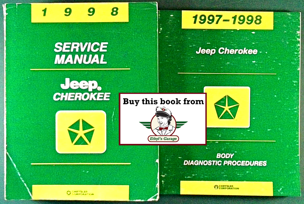 1998 Jeep Cherokee XJ Factory Shop Repair Service and Diagnostic Manuals Set