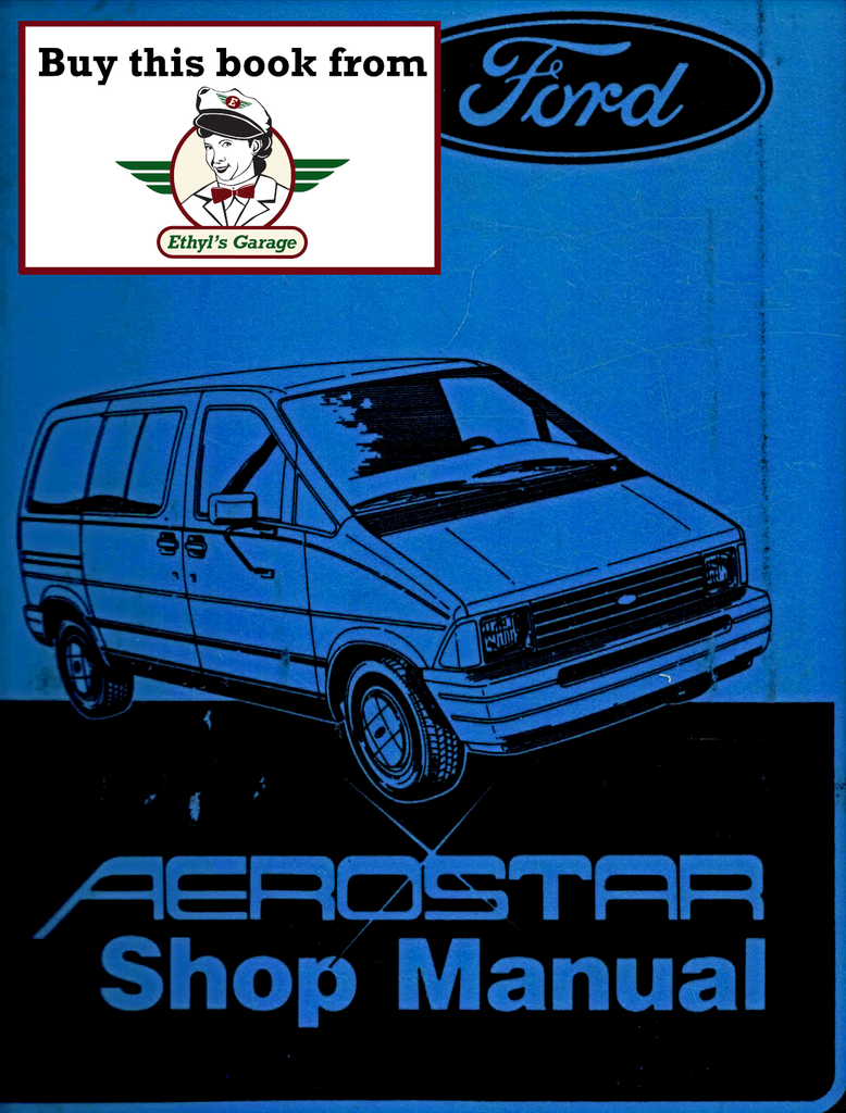 1987 Ford Aerostar Factory Shop Service Manual