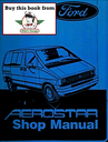 1987 Ford Aerostar Factory Shop Service Manual