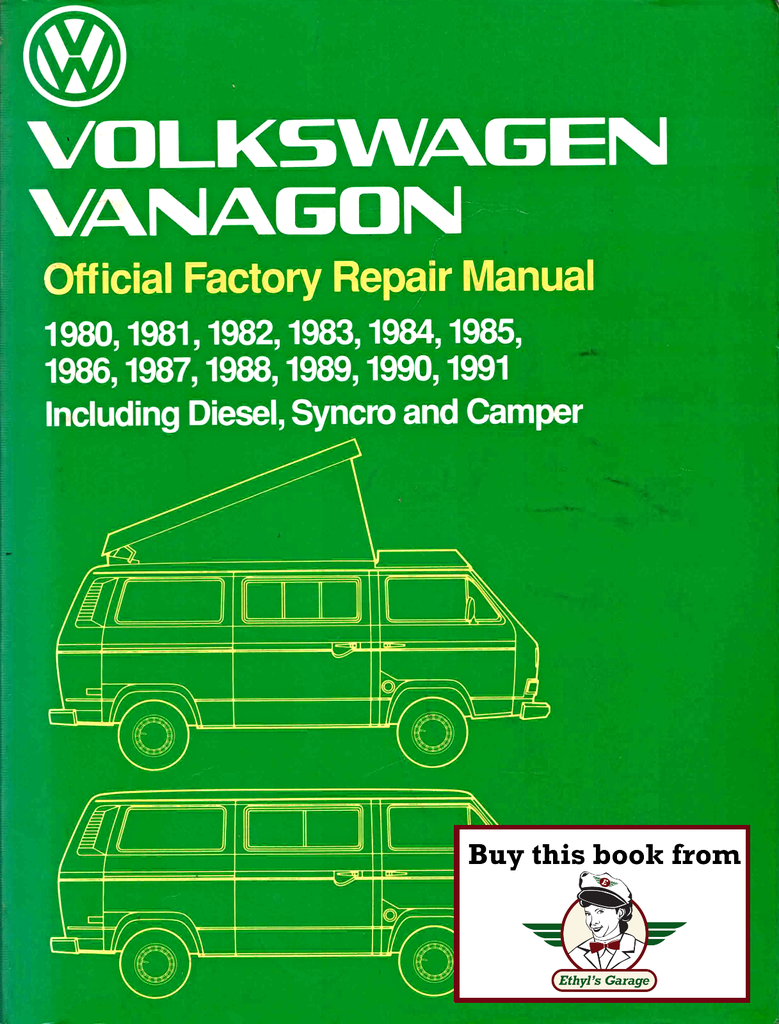 1980-1991 Volkswagen Vanagon Official Shop Service Repair Manual