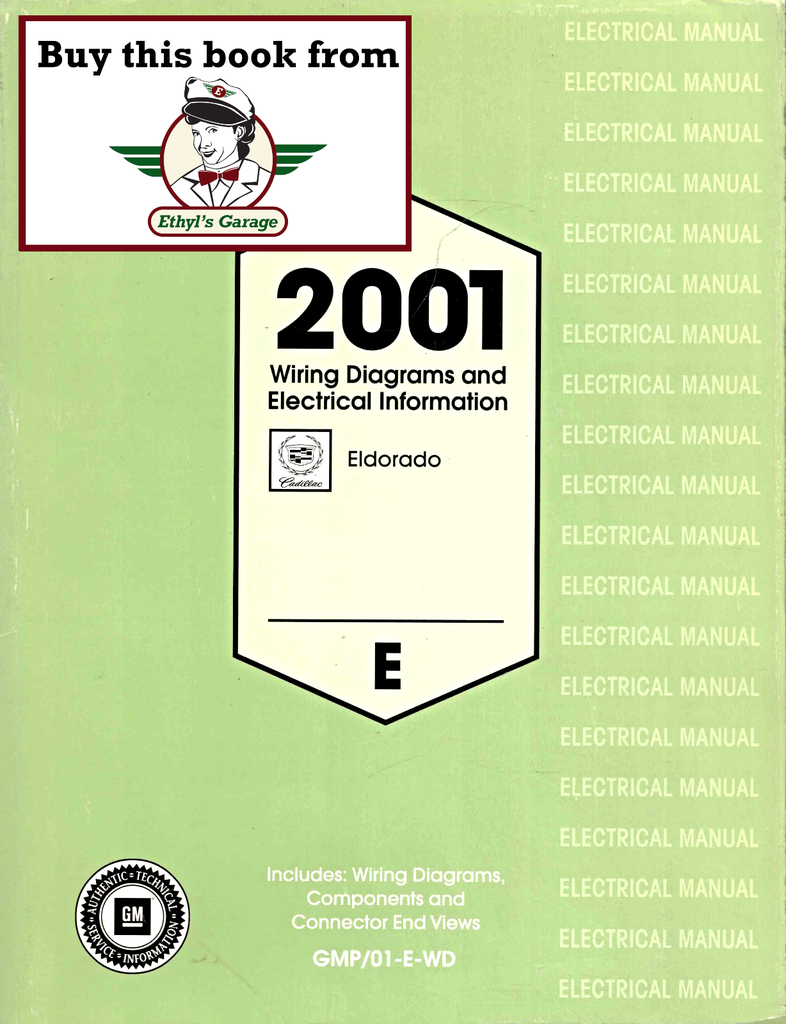 2001 Cadillac Eldorado (E Platform) Factory Wiring Diagrams Manual
