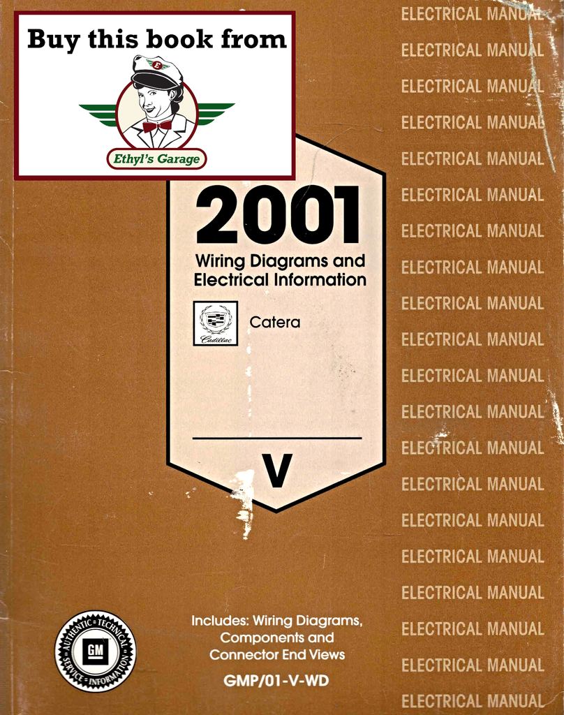2001 Cadillac Catera (V Platform) Factory Electrical Wiring Diagrams Manual