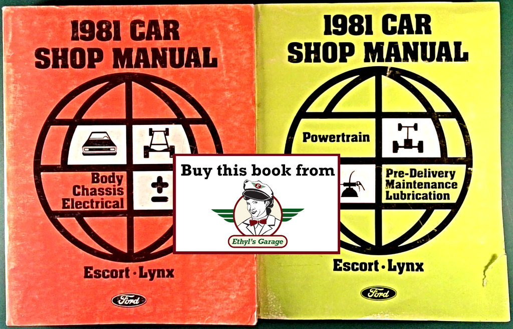1981 Ford Escort, Mercury Lynx Factory Shop Service Manual 2 Vol Set