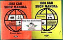 1981 Ford Escort, Mercury Lynx Factory Shop Service Manual 2 Vol Set