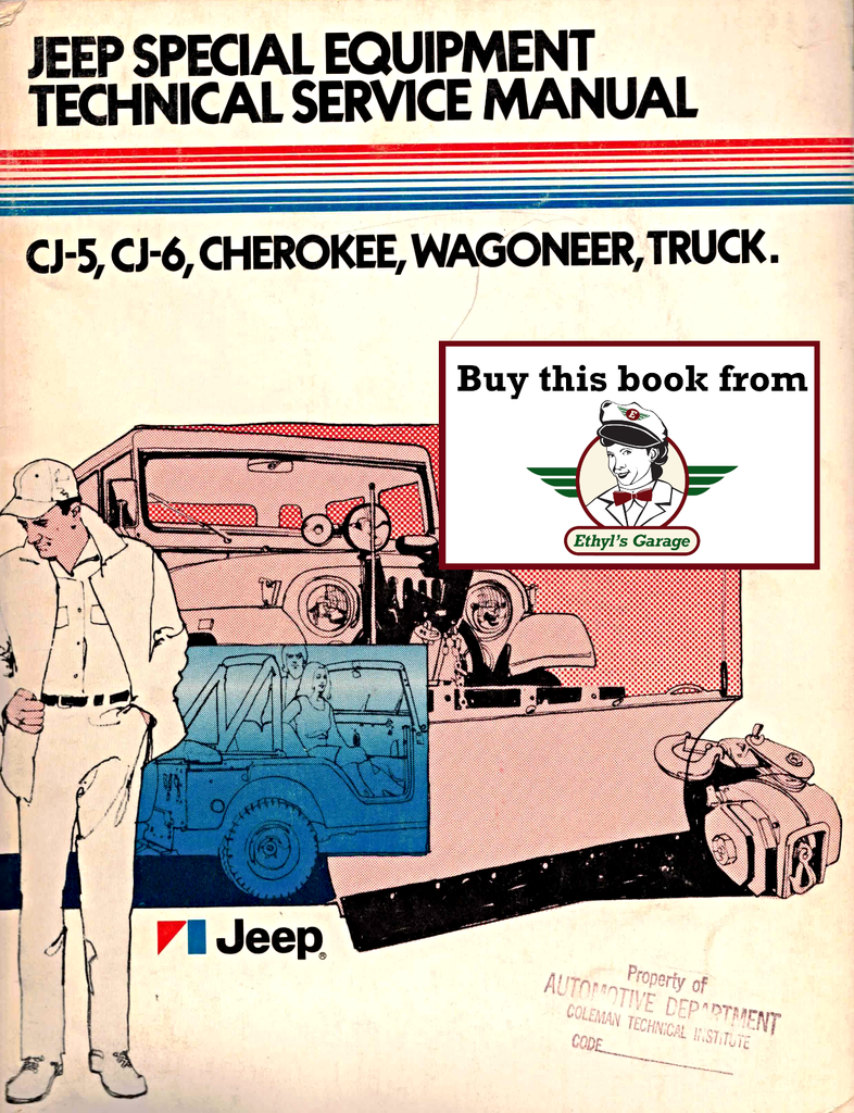 1976 Jeep CJ5, CJ6, Cherokee, Wagoneer Special Equipment Factory Technical Service Manual