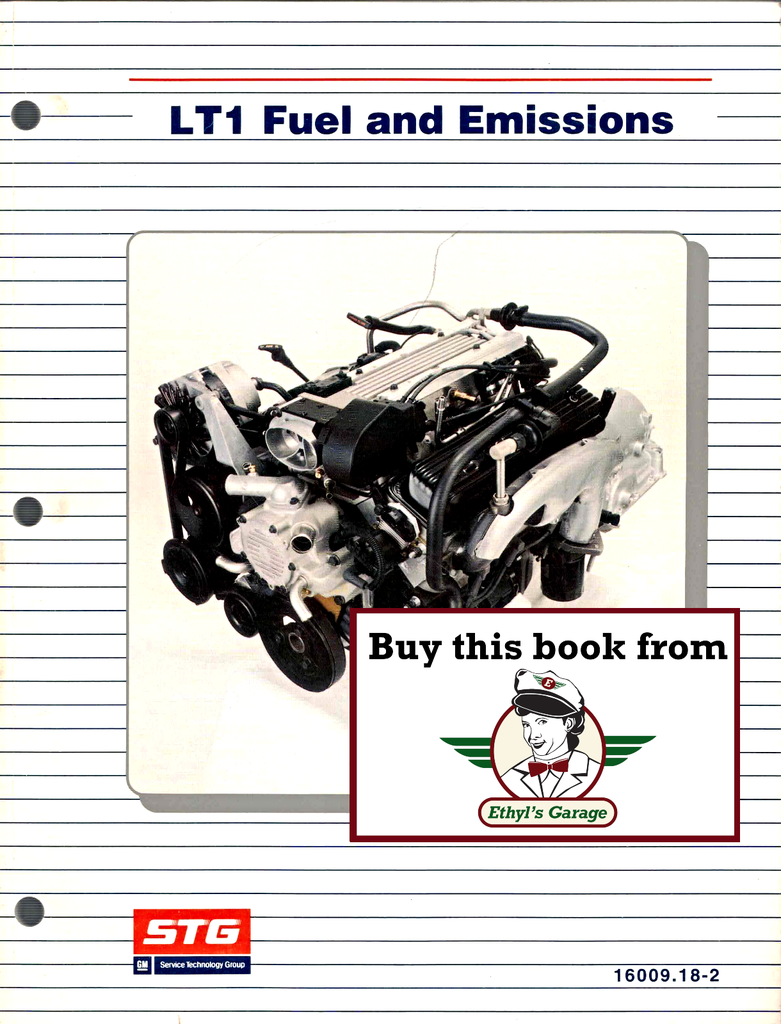 1993-1997 GM LT1 V8 350 Fuel & Emissions Factory Shop Service & Training Manual