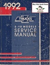 1992 Chevrolet Light Duty Truck S-10 S Series Pickup Blazer Factory Shop Repair Service Manual