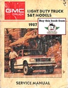 1987 GMC Truck Light Duty S-15 Pickup Jimmy S Series Models Shop Repair Service Manual
