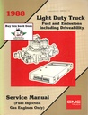 1988 GMC Light Truck Factory Fuel and Emissions Service Tune-Up Manual (Gas Engines)