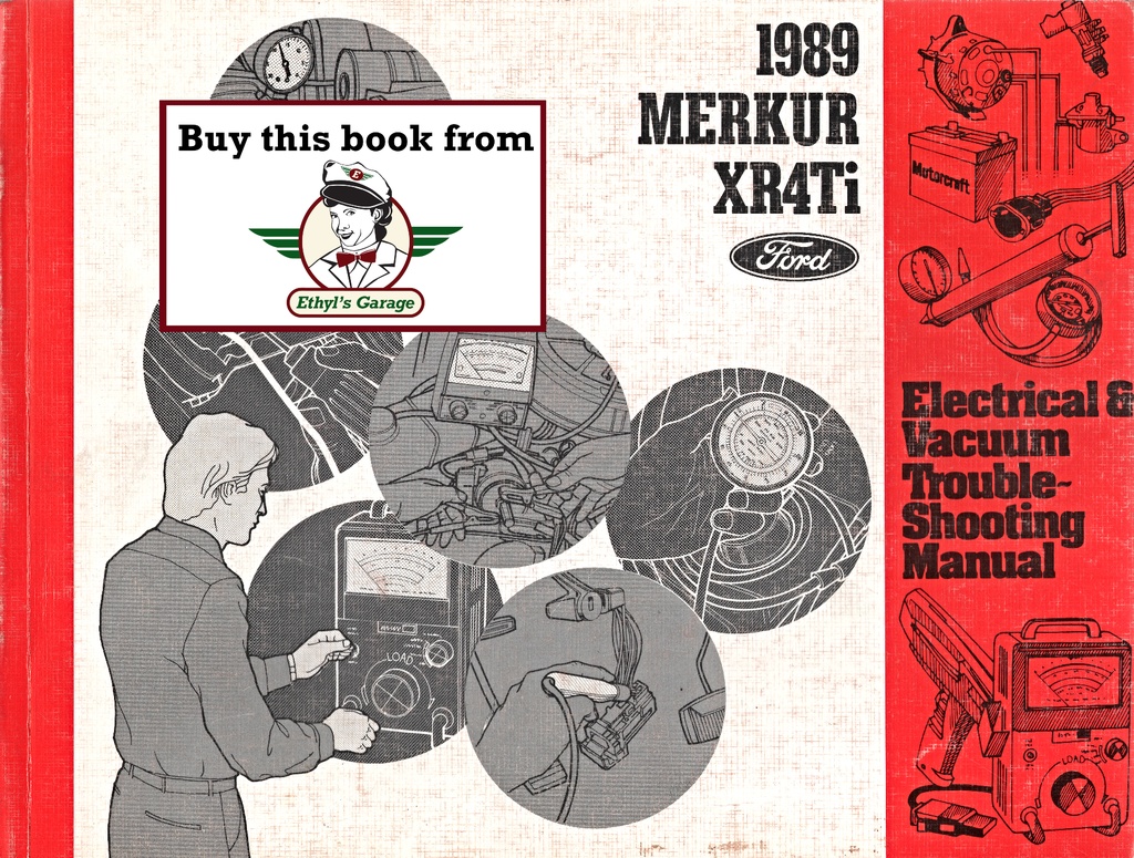 1989 Merkur XR4Ti Electrical & Vacuum Troubleshooting Manual & Wiring Diagrams (EVTM)