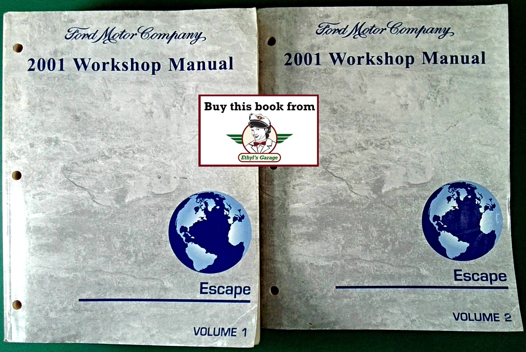 2001 Ford Escape Factory Shop Repair Service Workshop Manual Complete 2 Vol. Set