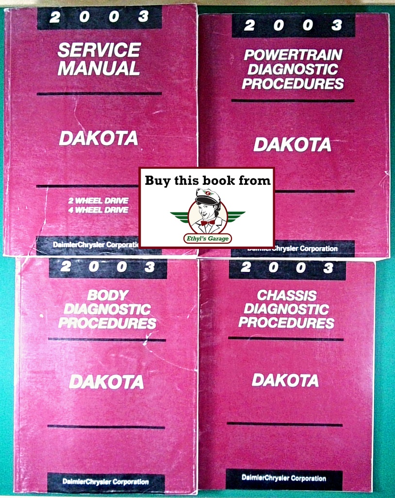 2003 Dodge Dakota Shop Repair Diagnostic Service Manual 4 Vol. Set