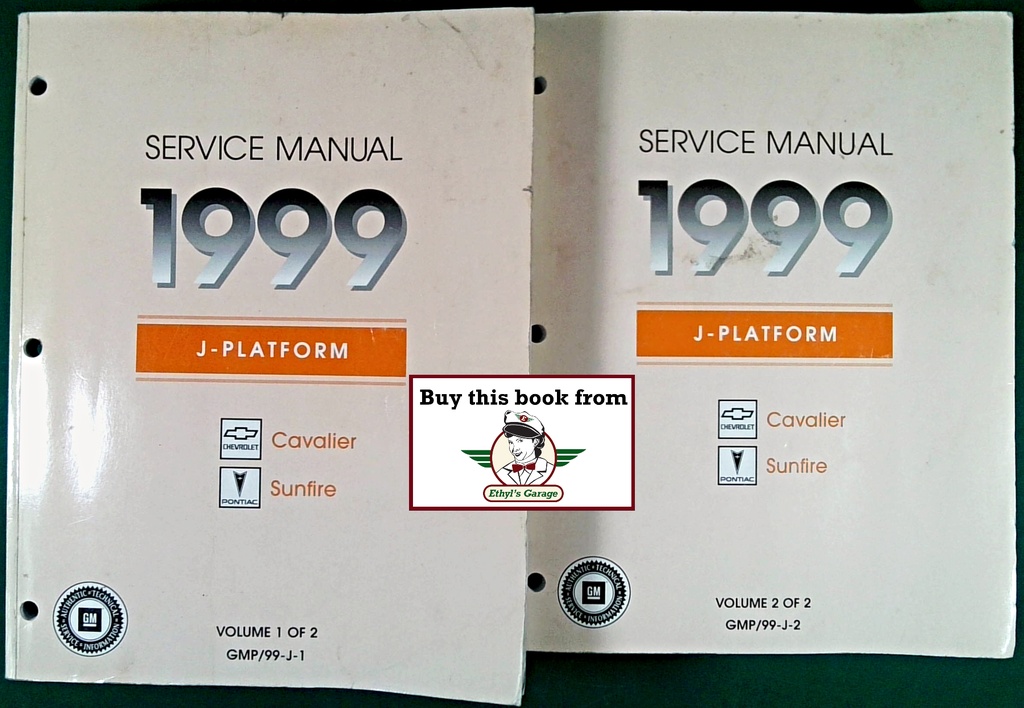 1999 Chevrolet Cavalier Pontiac Sunfire Shop Repair Maintenance Service Manual 2 Vol. Set