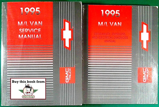 [GMT/95-ML-1A/2] 1995 Chevrolet/GMC Astro and Safari M/L Van Service Shop Manual+Tune Up/Electrical Set