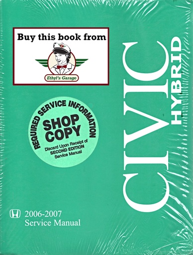 [HON2006200761SNC01A] 2006-2007 Honda Civic Hybrid Shop Service Repair Maintenance Manual
