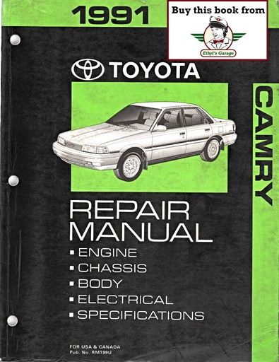 [TOY1991RM199UA] 1991 Toyota Camry OEM Shop Service Repair Manual