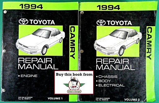 [TOY1994RM361UA/2] 1994 Toyota Camry OEM Factory Shop Service Repair Manual 2 Vol Set