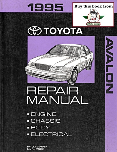 [TOY1995RM416UA] 1995 Toyota Avalon OEM Shop Service Repair Manual