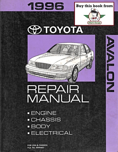 [TOY1996RM446UA] 1996 Toyota Avalon OEM Shop Service Repair Manual