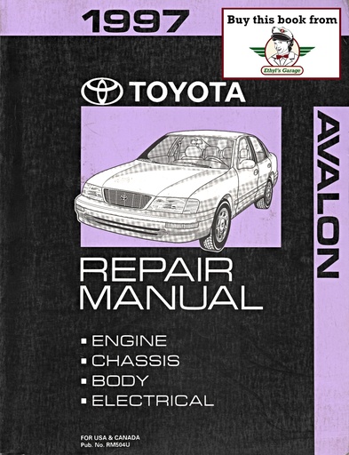 [TOY1997RM504UA] 1997 Toyota Avalon OEM Shop Service Repair Manual