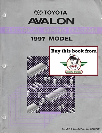 [TOY1997RM278UA] 1997 Toyota Avalon OEM Shop Service Repair Electrical Wiring Diagram Manual
