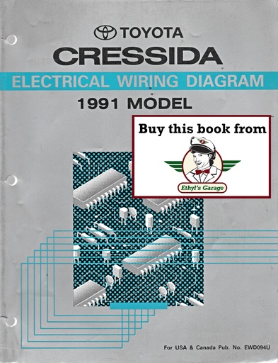 [TOY1991EWD094UA] 1991 Toyota Cressida OEM Shop Service Repair Electrical Wiring Diagram Manual