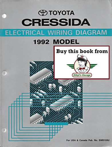 [TOY1992EWD133UA] 1992 Toyota Cressida OEM Shop Service Repair Electrical Wiring Diagram Manual