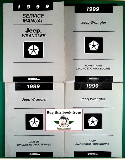 [MOP1999813709148A/4] 1999 Jeep Wrangler Factory Shop Repair Service and Diagnostic Manuals 4 Vol. Set