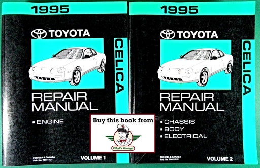 [TOY1995RM411UA/2] 1995 Toyota Celica OEM Shop Service Repair Manual 2 Vol Set