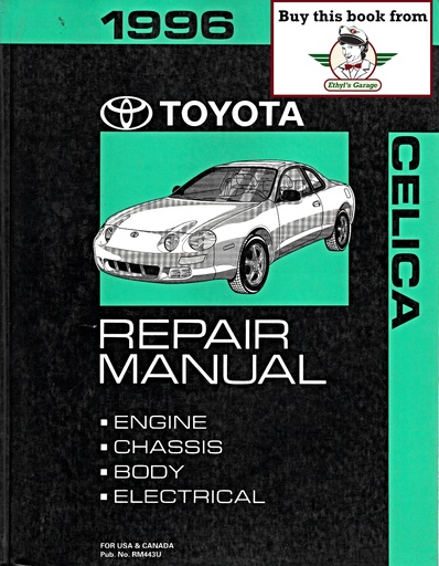 [TOY1996RM443UA] 1996 Toyota Celica OEM Shop Service Repair Manual