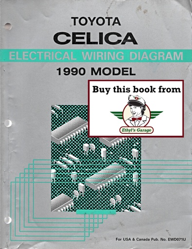 [TOY1990EWD071UA] 1990 Toyota Celica OEM Shop Service Repair Electrical Wiring Diagram Manual