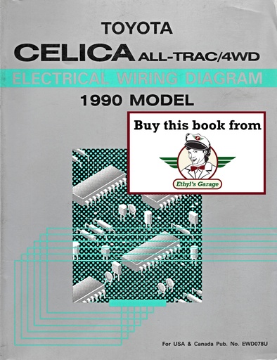 [TOY1990EWD078UA] 1990 Toyota Celica All-Trac/4WD OEM Shop Service Repair Electrical Wiring Diagram Manual