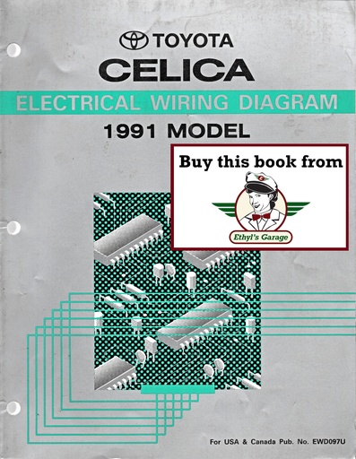 [TOY1991EWD097UA] 1991 Toyota Celica OEM Electrical Wiring Diagram Manual