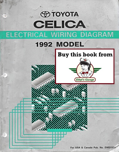 [TOY1992EWD132UA] 1992 Toyota Celica OEM Shop Service Repair Electrical Wiring Diagram Manual