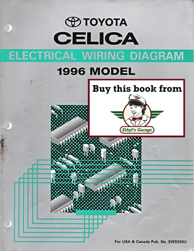 [TOY1996EWD258UA] 1996 Toyota Celica OEM Shop Service Repair Electrical Wiring Diagram Manual