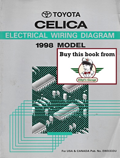 [TOY1998EWD333UA] 1998 Toyota Celica OEM Shop Service Repair Electrical Wiring Diagram Manual