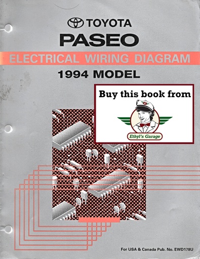 [TOY1994EWD178UA] 1994 Toyota Paseo OEM Shop Service Repair Electrical Wiring Diagram Manual