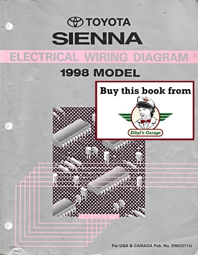 [TOY1998EWD311UA] 1998 Toyota Sienna OEM  Electrical Wiring Diagram Manual