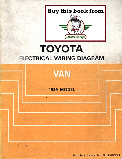 [TOY1989EWD063UA] 1989 Toyota Van OEM Electrical Wiring Diagram Manual