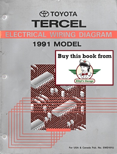 [TOY1991EWD101UA] 1991 Toyota Tercel OEM Electrical Wiring Diagram Manual