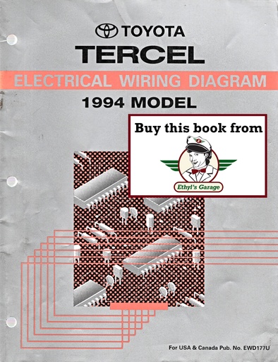 [TOY1994EWD177UA] 1994 Toyota Tercel OEM Shop Service Repair Electrical Wiring Diagram Manual