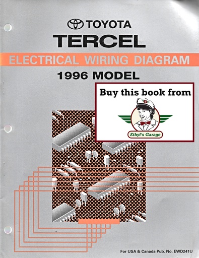 [TOY1996EWD241UA] 1996 Toyota Tercel OEM Shop Service Repair Electrical Wiring Diagram Manual