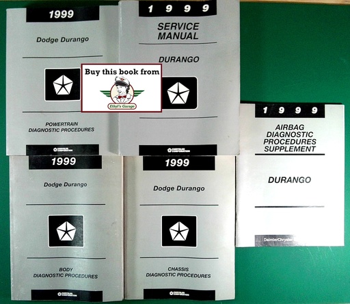 [MOP1999813709116A/5] 1999 Dodge Durango Factory Shop Repair Service & Diagnostic Manual Set
