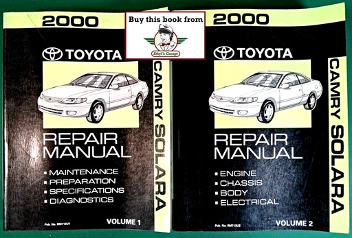 [TOY2000RM713UA/2] 2000 Toyota Camry Solara OEM Shop Service Repair Manual 2 Vol Set