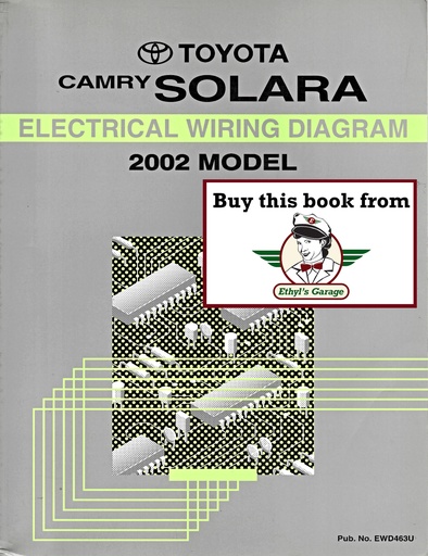 [TOY2002EWD463UA] 2002 Toyota Camry Solara OEM Shop Service Repair Electrical Wiring Diagram Manual