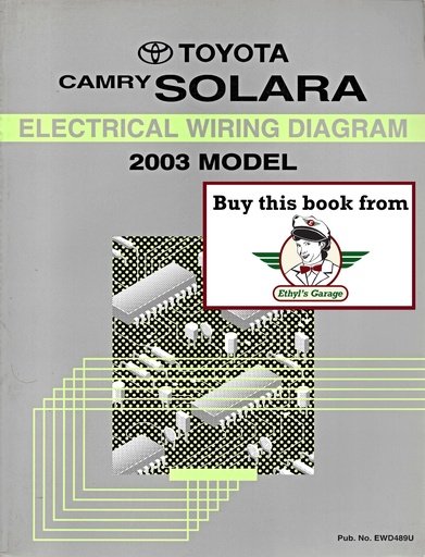[TOY2003EWD489UA] 2003 Toyota Camry Solara OEM Shop Service Repair Electrical Wiring Diagram Manual