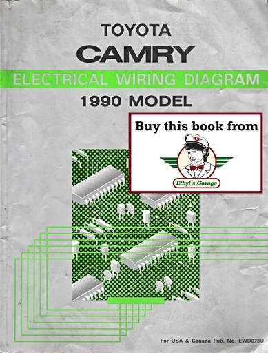 [TOY1990EWD073UA] 1990 Toyota Camry OEM Shop Service Repair Electrical Wiring Diagram Manual