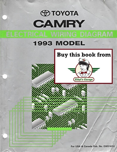 [TOY1993EWD161UA] 1993 Toyota Camry OEM Shop Service Repair Electrical Wiring Diagram Manual